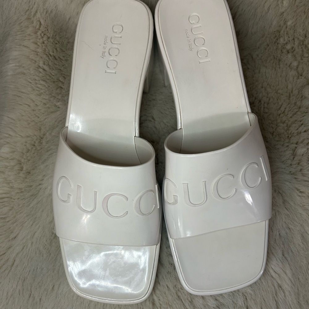 Gucci Women's White Slide Sandals